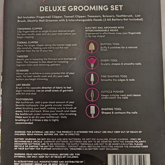 Betsey Johnson nail grooming 13 pc set case included - Picture 5 of 5